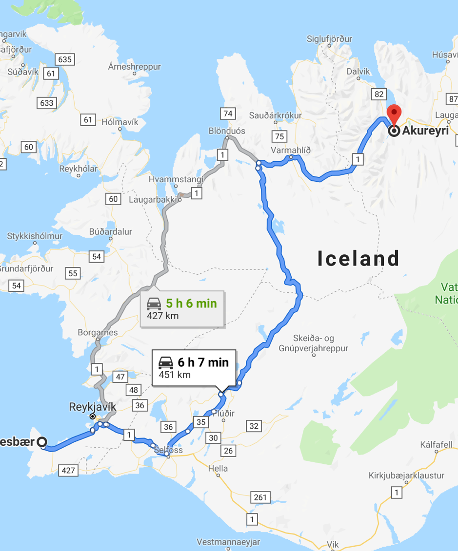 Day 1 - Reykjavik-Akureyri